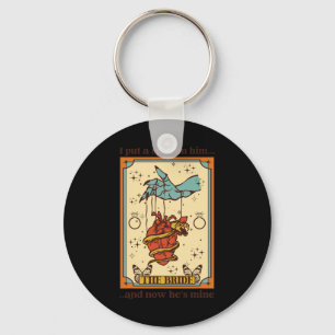 Witch Mystical Funny Bride And Groom I Put A Spell Key Ring
