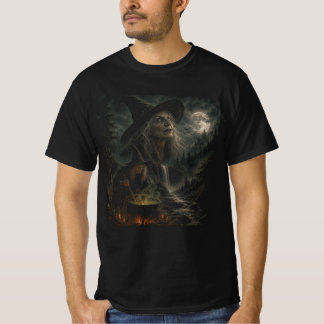 Witch Night Cauldron | Haunted Moon, Bats, Forest T-Shirt