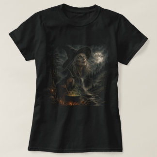 Witch Night Cauldron | Haunted Moon, Bats, Forest T-Shirt