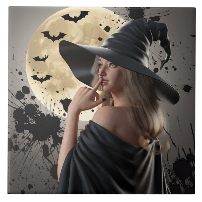 Witch Night Halloween Coaster (Front)