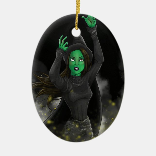 Witch - No Good Deed Ceramic Tree Decoration (Front)