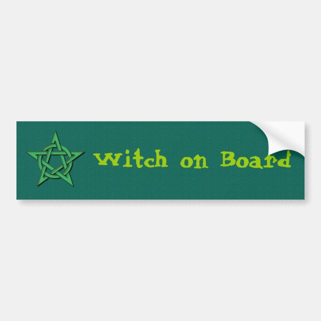 Witch on Board Bumper Sticker (Front)