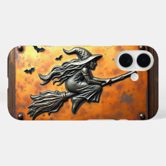 WITCH ON BROOM HALLOWEEN OCCULT iPhone 16 CASE