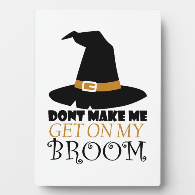 Witch on Halloween Plaque (Front)