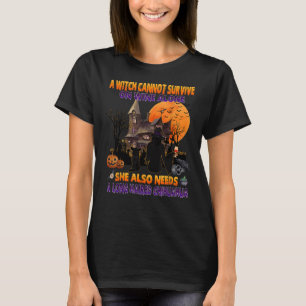 Witch On Wine She Needs A Chihuahua Dog Halloween T-Shirt