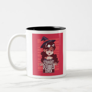 Witch Outta Coven Two-Tone Coffee Mug