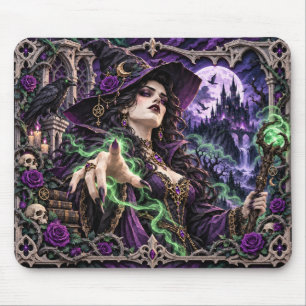Witch, Paper Cut Monster Mouse Pad