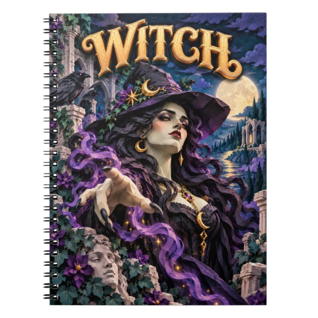 Witch, Paper Cut Monster Notebook (Front)