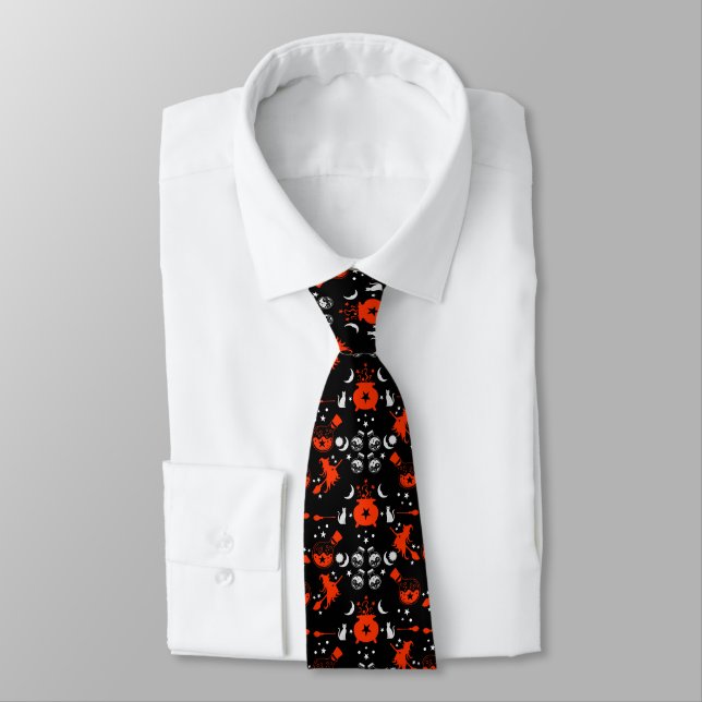Witch Party Night Gift Decor Tie (Tied)