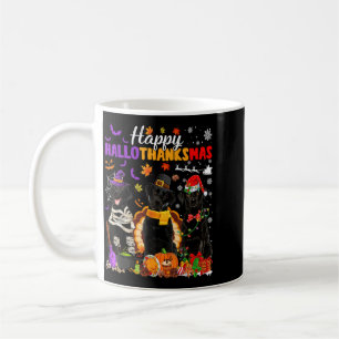 Witch Pilgrim Turkey Santa Black Labrador Dog Coffee Mug
