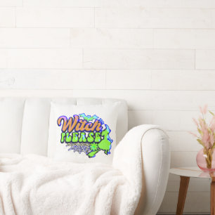 WITCH PLEASE funny halloween Cushion