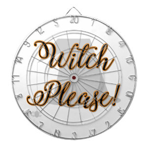 witch please funny halloween with hat dartboard
