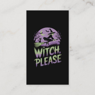Witch Please Halloween Festival Business Card