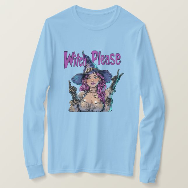 Witch Please Halloween Graphic T-Shirt – Funny (Design Front)