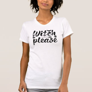 Witch Please, Halloween Witch Broom, Bat & Cats T-Shirt