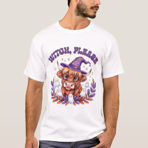 Witch Please Highland Cow Halloween T-Shirt