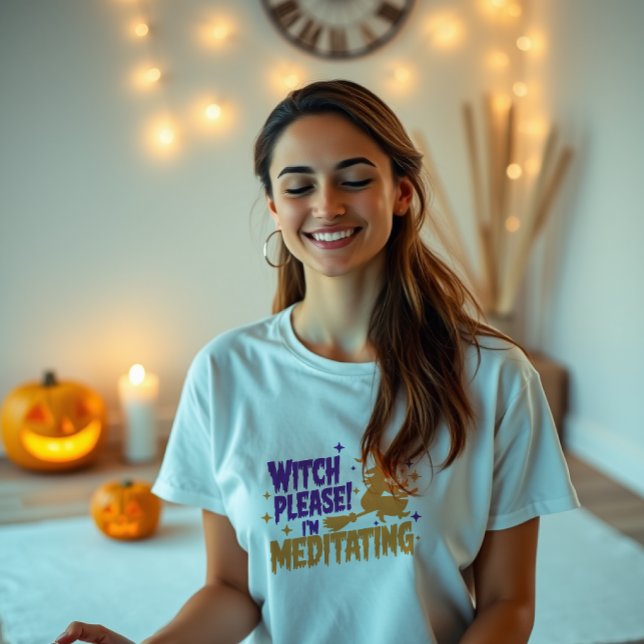 Witch Please I'm Meditating Halloween  T-Shirt (Creator Uploaded)