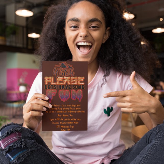 Witch Please: Let's Have Some Fun! Halloween Invitation (Creator Uploaded)