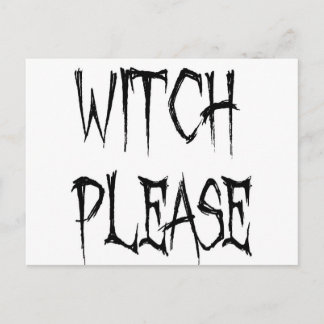 Witch please postcard