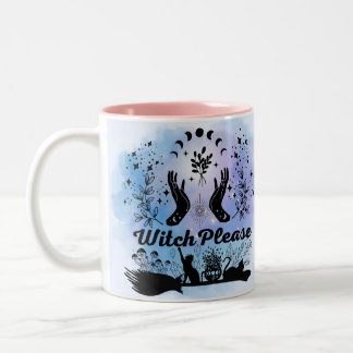 Witch Please: Sassy Sorcery Design Two-Tone Coffee Mug
