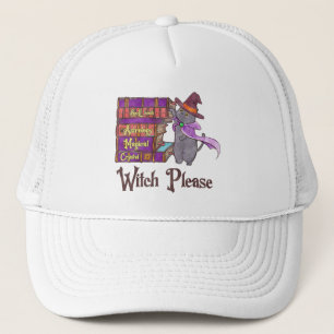 Witch Please - Witch Black Cat Trucker Hat