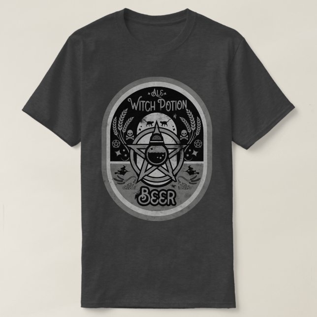 Witch Potion Label T-Shirt (Design Front)