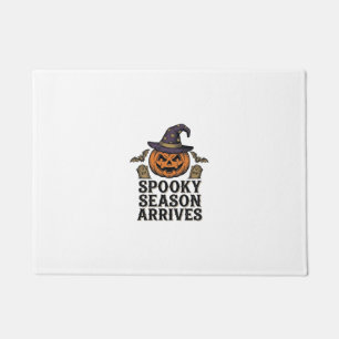 Witch Pumpkin Halloween Vintage Engraving Shirt De Doormat
