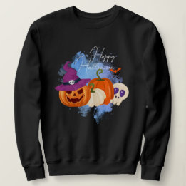 Witch Pumpkin Skulls Hoodie - Spooky Halloween