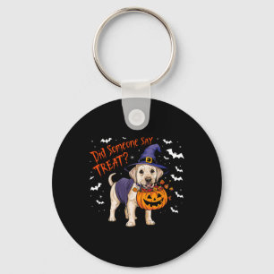 Witch Puppy Halloween Treat Labrador Puppy Key Ring