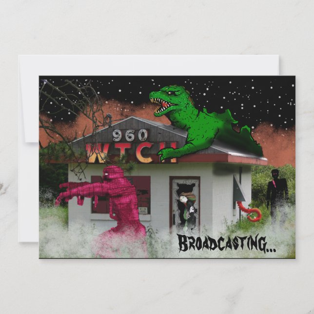 WiTCH RADIO (customisable) by Slipperywindow Invit Invitation (Front)