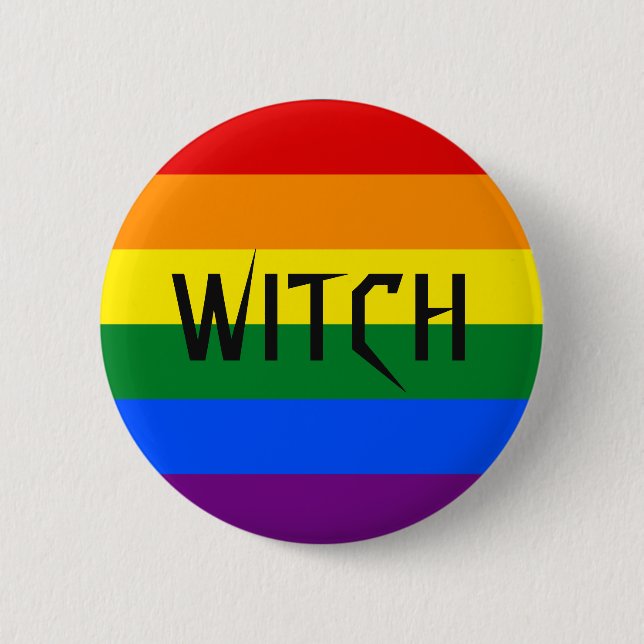 WITCH Rainbow Button (Front)