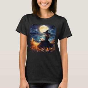 Witch reading a Book - Wicca Halloween 1 T-Shirt