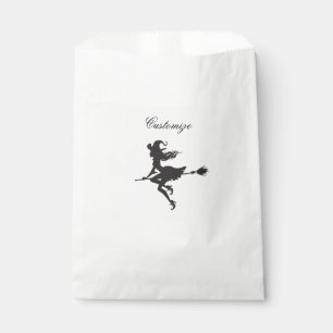 Witch Riding Broom Halloween Thunder_Cove Favour Bag