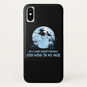 Witch Riding Brooms On A Dark Desert Highways iPhone X Case