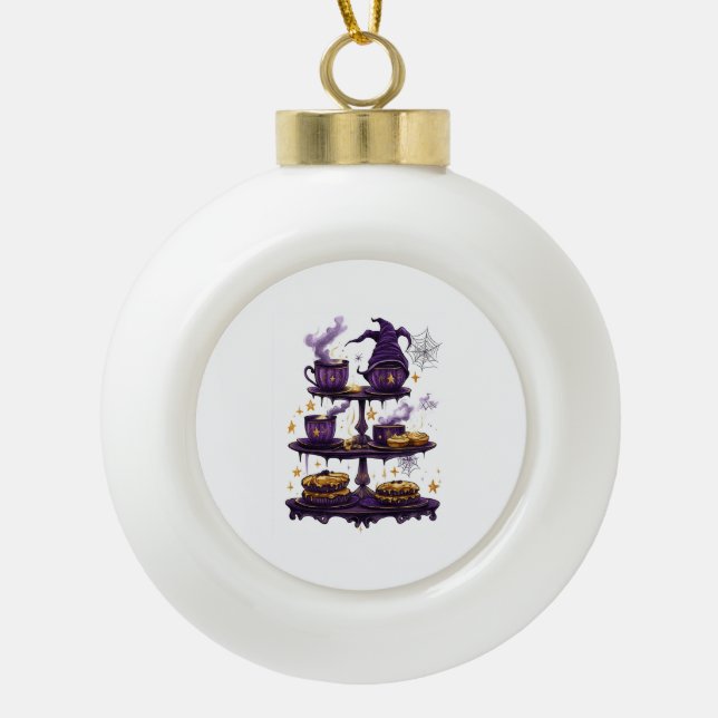  Witch�s Brew Caf� Ceramic Ball Christmas Ornament (Front)