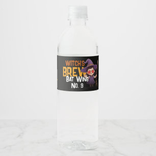Witch’s Brew Halloween Party Water Bottle Labels