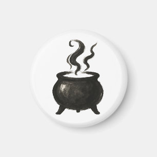 Witch’s Brew – Minimalist Halloween Cauldron on Magnet