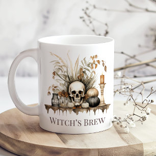 Witch’s Brew Mug – Autumn Skull and Candles Design