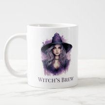 Witch’s Brew – Purple Witch Art Halloween