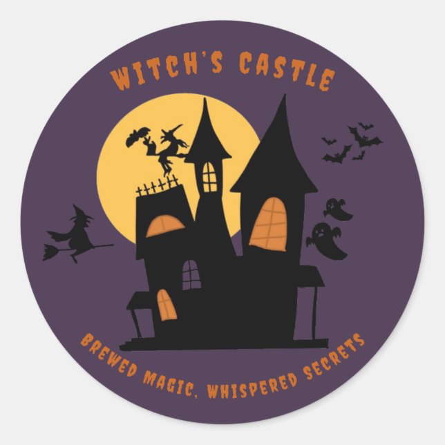 Witch’s Castle Awaits – Halloween Sticker (Front)