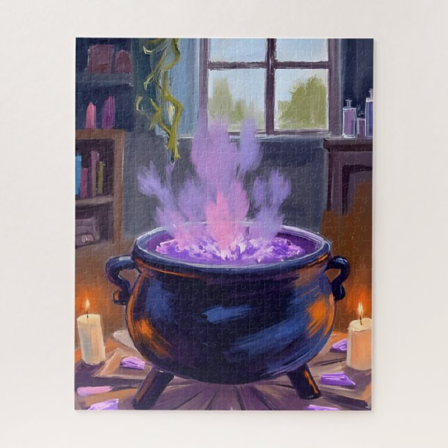 Witch’s Cauldron Halloween Spooky Jigsaw Puzzle (Vertical)