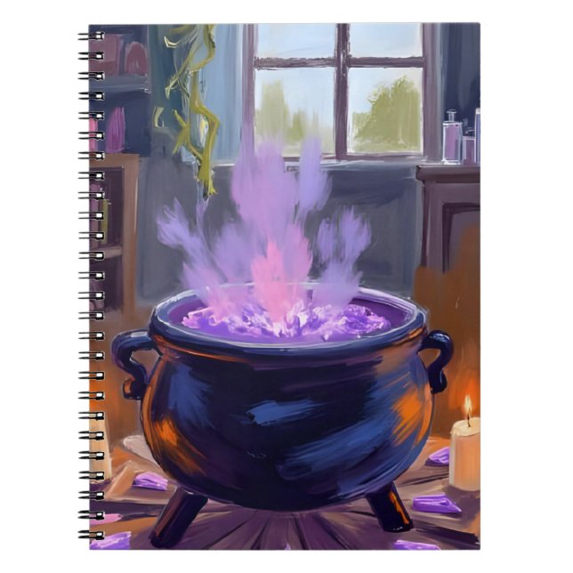 Witch’s Cauldron Halloween Spooky Notebook (Front)