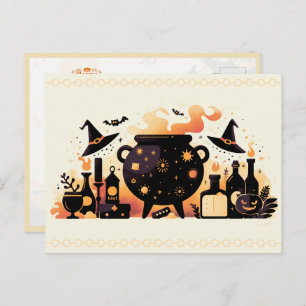 Witch’s Cauldron with Potions and Witchcraft Postcard