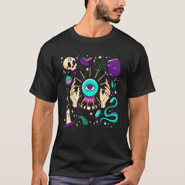Witch s Essentials Occult Esoteric Crystal Witchy  T-Shirt (Front)