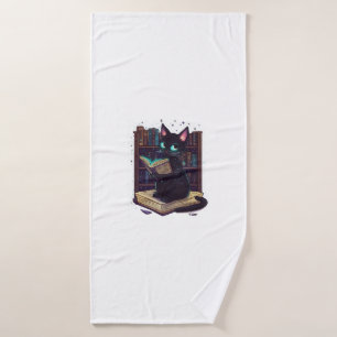 Witch�s Library Cat Bath Towel