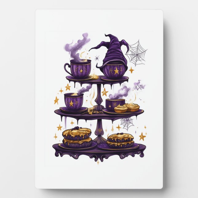  Witch�s Library Cat Plaque (Front)