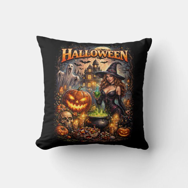 Witch’s Night Feast Cushion (Front)