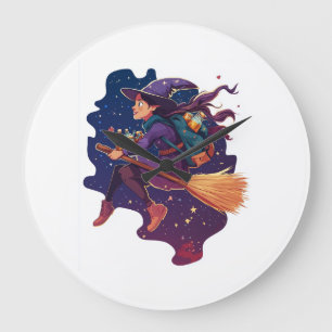 Witch�s Potion Delivery Large Clock