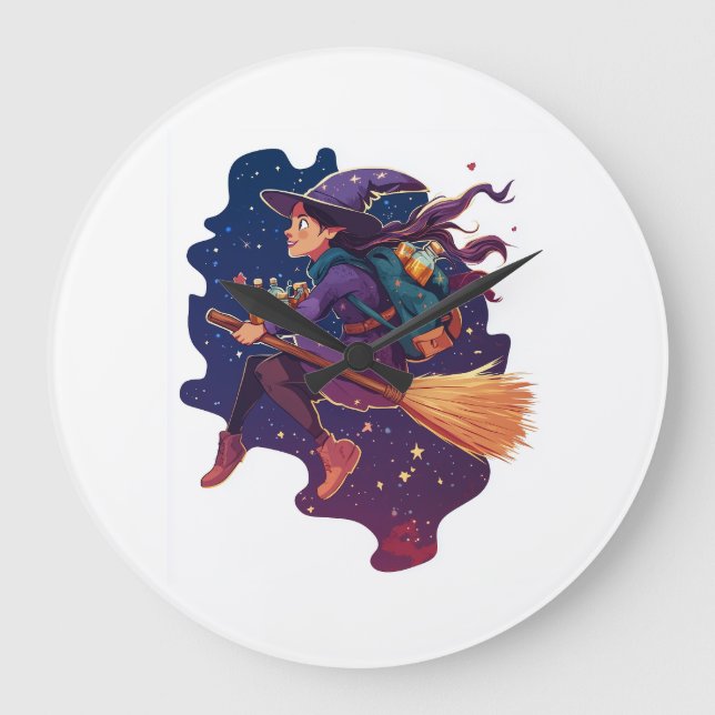 Witch�s Potion Delivery Large Clock (Front)