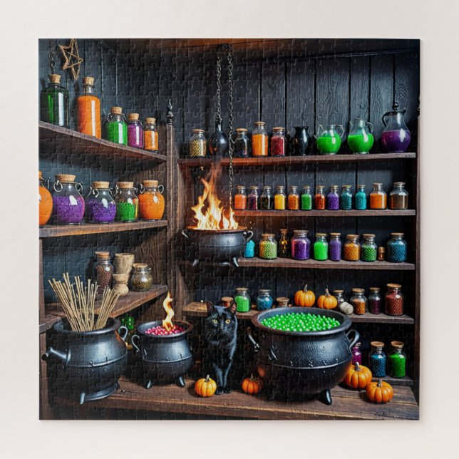 Witch’s Potion Room A Magical Alchemist’s Haven Jigsaw Puzzle (Vertical)